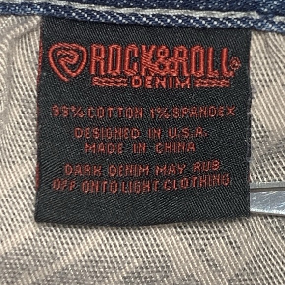 Rock & Roll Denim Jeans Mens 30x30 Revolver Slim Straight Leg Cowboy Medium Wash - Picture 4 of 8